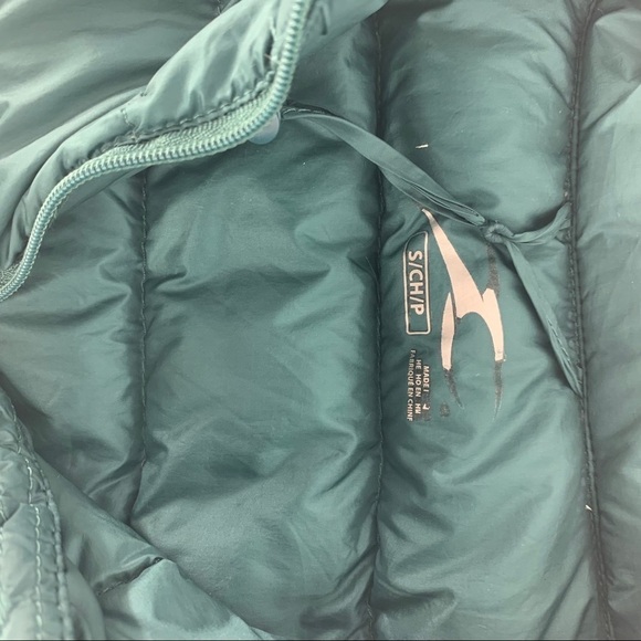XPOSURZONE Down Puffer Zip Vest Green Small - Picture 9 of 16